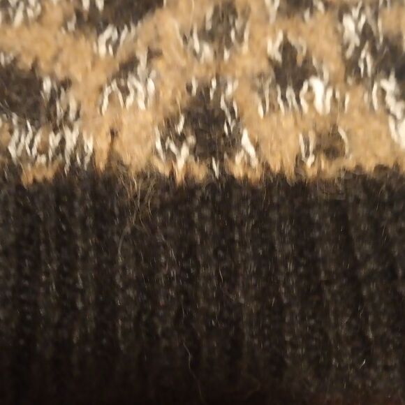 Line the label animal/leopard print alpaca blend oversize boxy sweater size M - Picture 7 of 7